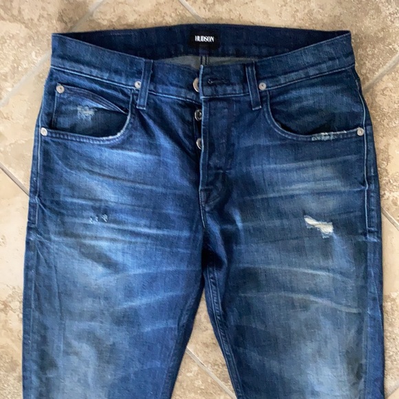 Men’s Hudson Blake Slim Straight Distressed Jeans Size 31 - Picture 4 of 10
